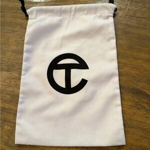 Telfar white  Bag with Black Logo